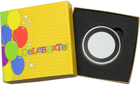 SilverTowne Natural Kraft Paper Gift Box with Celebrate! Balloons Box Sleeve